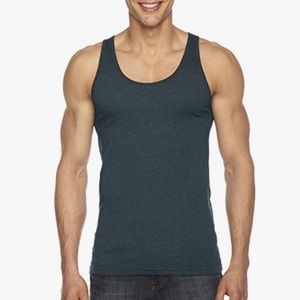 Black Aqua American Apparel Mens 50/50 Collection Tank Size XL